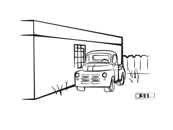 line-art-truck