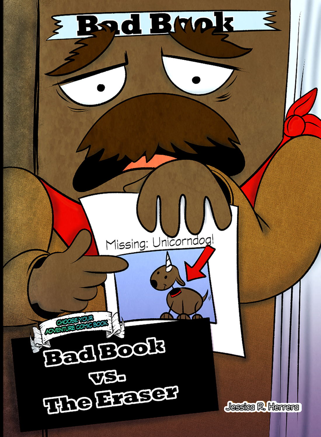 Bad Book vs. Eraser Choose Your Adventure Comic Cover